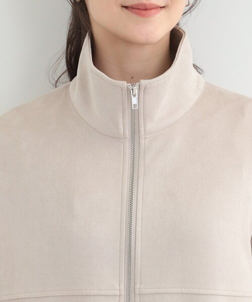 SHOO・LA・RUE(シューラルー)の「カットスエードスタンドブルゾン(ブルゾン・レディース・チャコールグレー/ライトベージュ・04/03/02/01)」の14枚目の写真