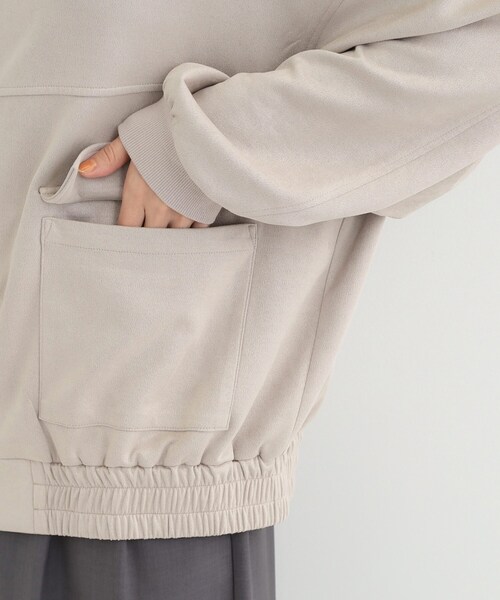 SHOO・LA・RUE(シューラルー)の「カットスエードスタンドブルゾン(ブルゾン・レディース・チャコールグレー/ライトベージュ・04/03/02/01)」の16枚目の写真