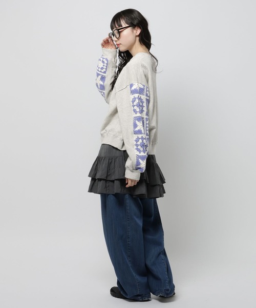 niko and...（ニコアンド）の「2WAYトロットキャミスカート（スカート・レディース・アイボリー/チャコール・FREE）」の3枚目の写真