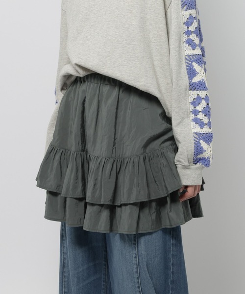 niko and...（ニコアンド）の「2WAYトロットキャミスカート（スカート・レディース・アイボリー/チャコール・FREE）」の5枚目の写真