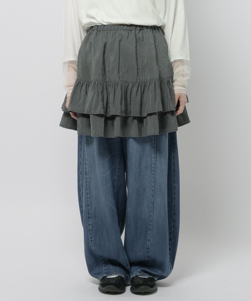 niko and...（ニコアンド）の「2WAYトロットキャミスカート（スカート・レディース・アイボリー/チャコール・FREE）」の9枚目の写真