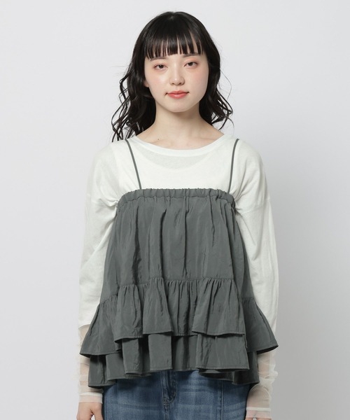 niko and...（ニコアンド）の「2WAYトロットキャミスカート（スカート・レディース・アイボリー/チャコール・FREE）」の10枚目の写真