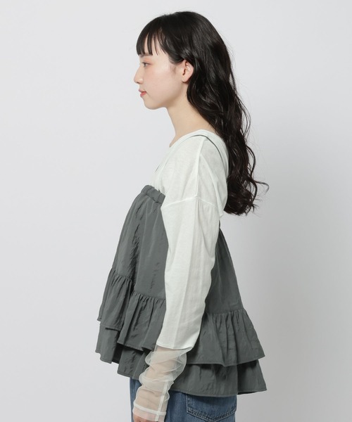 niko and...（ニコアンド）の「2WAYトロットキャミスカート（スカート・レディース・アイボリー/チャコール・FREE）」の11枚目の写真