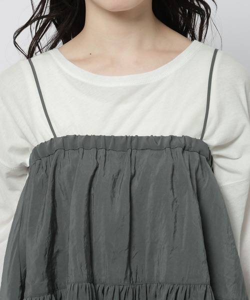 niko and...（ニコアンド）の「2WAYトロットキャミスカート（スカート・レディース・アイボリー/チャコール・FREE）」の13枚目の写真