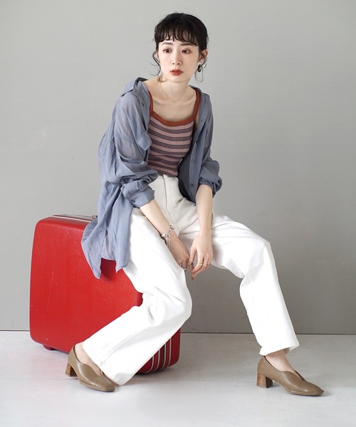 e-zakkamania stores（イーザッカマニアストアーズ）の「こっそりウエストゴム ストレッチデニムパンツ［ストレート］（デニムパンツ・レディース・ブルー/グレー/ライトブルー/ブラック/ネイビー/ホワイト/ケミカルウォッシュ・M/L）」の17枚目の写真