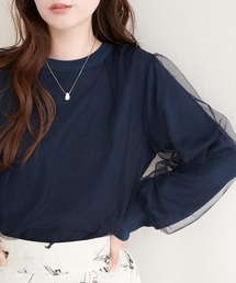 natural couture | チュールレイヤードニットプルオーバー(ニット/セーター)