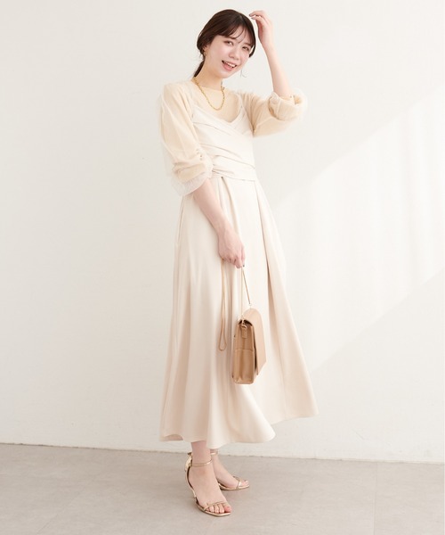 natural couture（ナチュラルクチュール）の「チュールレイヤードニットプルオーバー（ニット/セーター・レディース・ネイビー/ブルー系その他/グレー系その他/ブラック/アイボリー・FREE）」の9枚目の写真