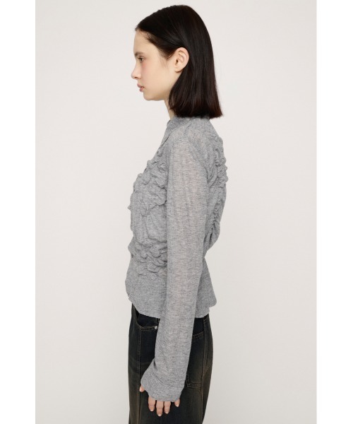 SLY（スライ）の「SMOCKING SHEER SH スモッキングシアーシャツ 春服（シャツ/ブラウス・レディース・杢グレー/ブラック・FREE）」の11枚目の写真