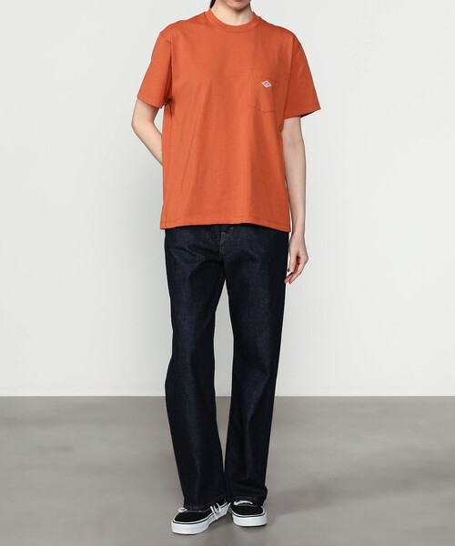 DANTON(ダントン)の「DANTON | ポケット クルーネックTシャツ SOLID WOMEN(Tシャツ/カットソー・レディース・ホワイト/ダークグレー/オレンジ/ホワイト系その他5・M/S)」の6枚目の写真