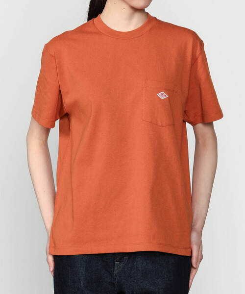 DANTON(ダントン)の「DANTON | ポケット クルーネックTシャツ SOLID WOMEN(Tシャツ/カットソー・レディース・ホワイト/ダークグレー/オレンジ/ホワイト系その他5・M/S)」の1枚目の写真