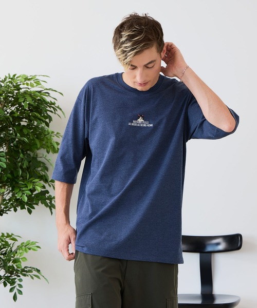 UNIIT(ユニット)の「【ZERO STAIN/ゼロステイン】汗染みの目立ちにくいTシャツ ZEROSTAIN アニマルワンポイント刺繍オーバーサイズTシャツ 防汚 UVカット 綿タッチ・厚手(Tシャツ/カットソー・メンズ・ホワイト系その他2/ブラック系その他2/ブルー系その他/ホワイト系その他3/ベージュ系その他/ブラック系その他3・LARGE/MEDIUM/X-LARGE)」の17枚目の写真
