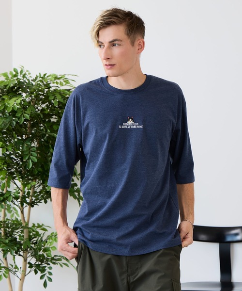 UNIIT(ユニット)の「【ZERO STAIN/ゼロステイン】汗染みの目立ちにくいTシャツ ZEROSTAIN アニマルワンポイント刺繍オーバーサイズTシャツ 防汚 UVカット 綿タッチ・厚手(Tシャツ/カットソー・メンズ・ホワイト系その他2/ブラック系その他2/ブルー系その他/ホワイト系その他3/ベージュ系その他/ブラック系その他3・LARGE/MEDIUM/X-LARGE)」の8枚目の写真