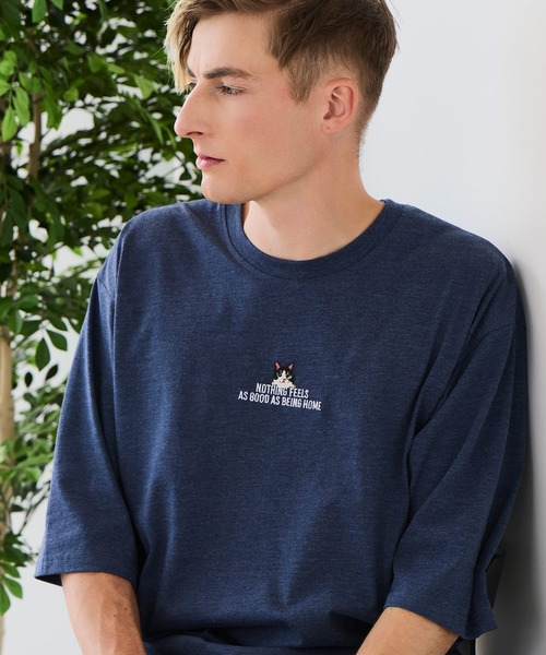 UNIIT(ユニット)の「【ZERO STAIN/ゼロステイン】汗染みの目立ちにくいTシャツ ZEROSTAIN アニマルワンポイント刺繍オーバーサイズTシャツ 防汚 UVカット 綿タッチ・厚手(Tシャツ/カットソー・メンズ・ホワイト系その他2/ブラック系その他2/ブルー系その他/ホワイト系その他3/ベージュ系その他/ブラック系その他3・LARGE/MEDIUM/X-LARGE)」の10枚目の写真