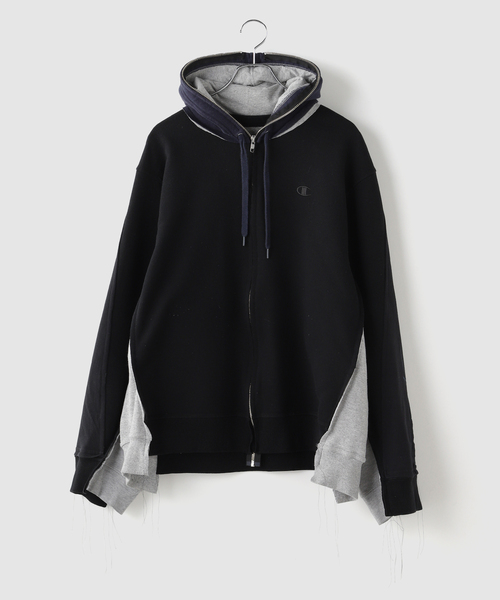 DISCOVERED(ディスカバード)の「DISCOVERED / ディスカバード Band Tee Dolman Zip Hoodie(パーカー・メンズ・ブラック・FREE)」の1枚目の写真