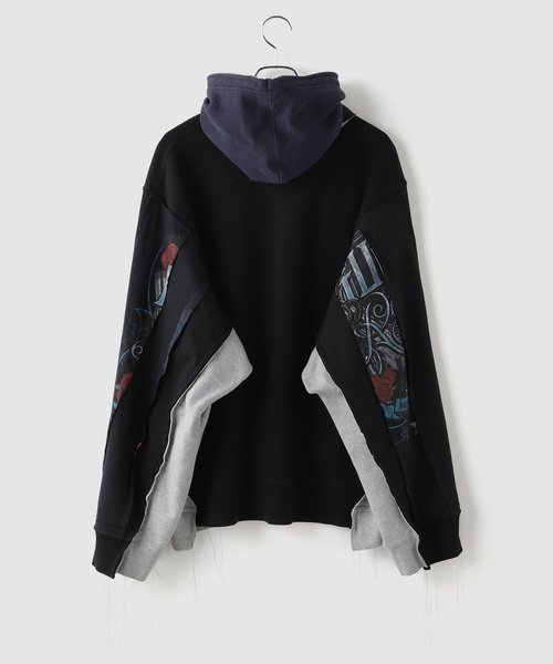 DISCOVERED(ディスカバード)の「DISCOVERED / ディスカバード Band Tee Dolman Zip Hoodie(パーカー・メンズ・ブラック・FREE)」の2枚目の写真
