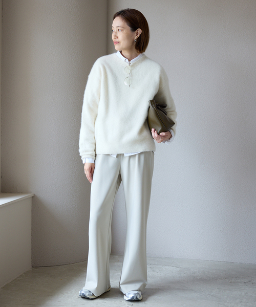 SLOBE IENA(スローブイエナ)の「《WEB限定カラーあり/追加6》SLOBE レザートートバッグ(トートバッグ・レディース・カーキ/アイボリー/ブラック・FREE)」の20枚目の写真