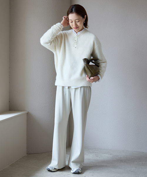 SLOBE IENA(スローブイエナ)の「《WEB限定カラーあり/追加6》SLOBE レザートートバッグ(トートバッグ・レディース・カーキ/アイボリー/ブラック・FREE)」の21枚目の写真