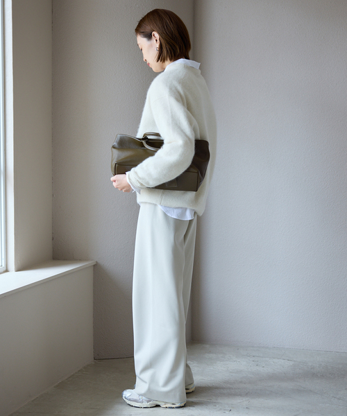 SLOBE IENA(スローブイエナ)の「《WEB限定カラーあり/追加6》SLOBE レザートートバッグ(トートバッグ・レディース・カーキ/アイボリー/ブラック・FREE)」の22枚目の写真