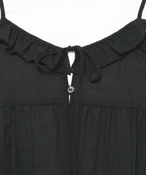 LOWRYS FARM（ローリーズファーム）の「フリルチュニックキャミ 668389（キャミソール・レディース・イエロー/アイボリー/ブラック・FREE）」の8枚目の写真