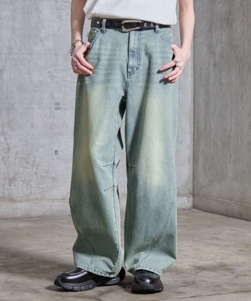 SERACE】Vintage like wide curve denim pants / ヴィンテージライク
