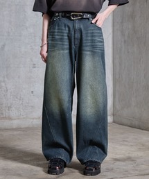 【SERACE】Vintage like wide curve denim pants / ヴィンテージライクワイドカーブデニムパンツ