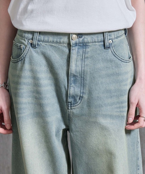 SERACE（セラス）の「【SERACE】Vintage like wide curve denim pants / ヴィンテージライクワイドカーブデニムパンツ（デニムパンツ・メンズ・サックスブルー/ブラック/インディゴブルー・L/M/S）」の17枚目の写真