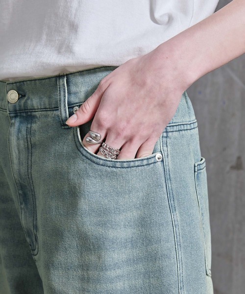 SERACE（セラス）の「【SERACE】Vintage like wide curve denim pants / ヴィンテージライクワイドカーブデニムパンツ（デニムパンツ・メンズ・サックスブルー/ブラック/インディゴブルー・L/M/S）」の18枚目の写真