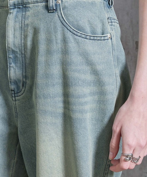 SERACE（セラス）の「【SERACE】Vintage like wide curve denim pants / ヴィンテージライクワイドカーブデニムパンツ（デニムパンツ・メンズ・サックスブルー/ブラック/インディゴブルー・L/M/S）」の20枚目の写真