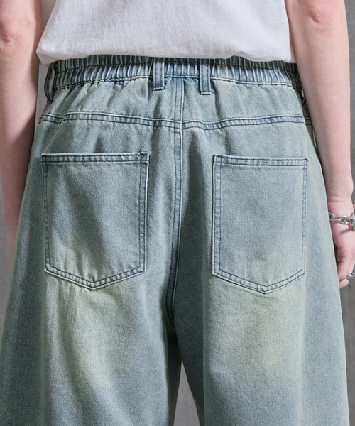 SERACE（セラス）の「【SERACE】Vintage like wide curve denim pants / ヴィンテージライクワイドカーブデニムパンツ（デニムパンツ・メンズ・サックスブルー/ブラック/インディゴブルー・L/M/S）」の22枚目の写真