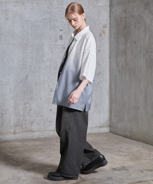 SERACE（セラス）の「【SERACE】Vintage like wide curve denim pants / ヴィンテージライクワイドカーブデニムパンツ（デニムパンツ・メンズ・サックスブルー/ブラック/インディゴブルー・L/M/S）」の11枚目の写真