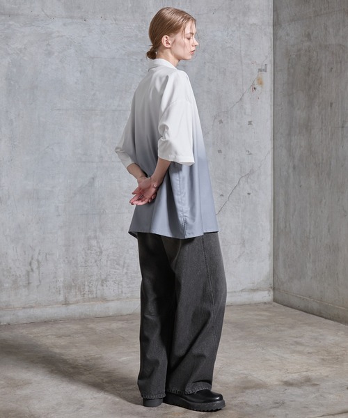 SERACE（セラス）の「【SERACE】Vintage like wide curve denim pants / ヴィンテージライクワイドカーブデニムパンツ（デニムパンツ・メンズ・サックスブルー/ブラック/インディゴブルー・L/M/S）」の14枚目の写真