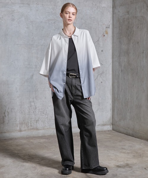 SERACE（セラス）の「【SERACE】Vintage like wide curve denim pants / ヴィンテージライクワイドカーブデニムパンツ（デニムパンツ・メンズ・サックスブルー/ブラック/インディゴブルー・L/M/S）」の16枚目の写真