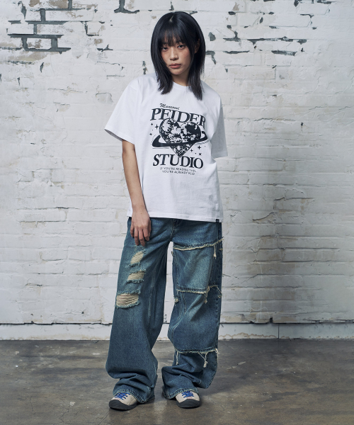 PEID（ペイド）の「PDスタジオ 半袖Tシャツ ホワイト（Tシャツ/カットソー・レディース・ホワイト・2/3/4/5/6/1）」の3枚目の写真