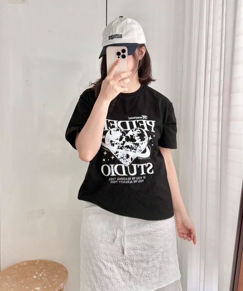 PEID（ペイド）の「PDスタジオ 半袖Tシャツ ホワイト（Tシャツ/カットソー・レディース・ホワイト・2/3/4/5/6/1）」の7枚目の写真