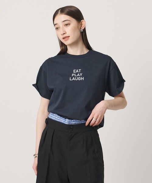 HANDTEX（ハンドテックス）の「【別注】＜HANDTEX＞Tシャツ ‐3TIPS‐（Tシャツ/カットソー・レディース・ライトピンク/ネイビー/ホワイト・F）」の2枚目の写真