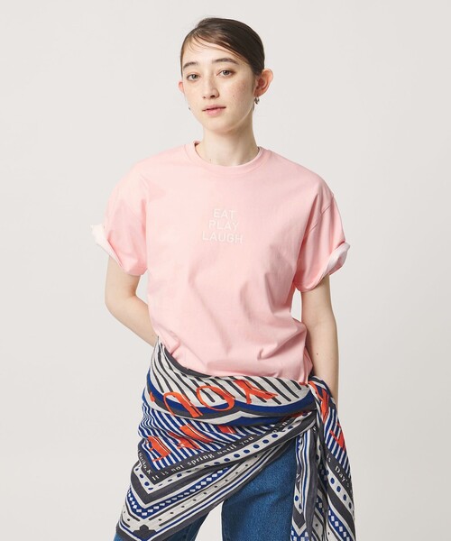 HANDTEX（ハンドテックス）の「【別注】＜HANDTEX＞Tシャツ ‐3TIPS‐（Tシャツ/カットソー・レディース・ライトピンク/ネイビー/ホワイト・F）」の3枚目の写真