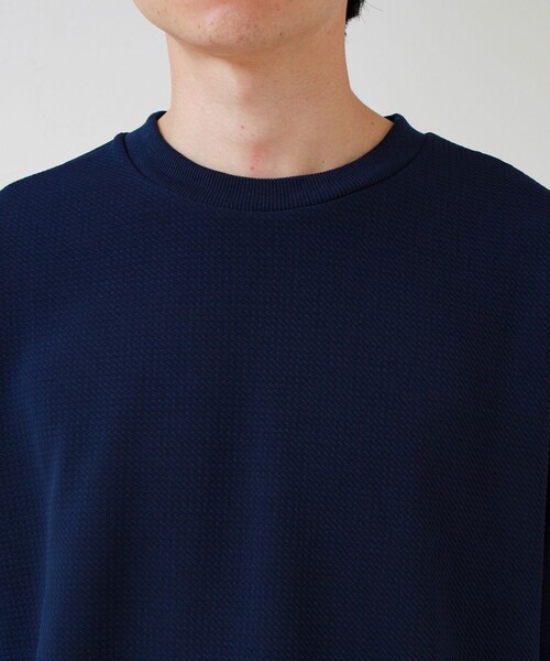GLOSTER（グロスター）の「【立体感素材】フクレジャガード 半袖Tシャツ（Tシャツ/カットソー・メンズ・ネイビー/ホワイト/チャコールグレー/ブラック・L/M/S）」の15枚目の写真