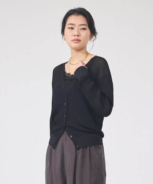 EMMA　ROUGE VIF（エマルージュヴィフ）の「【一部店舗限定】レースキャミ付きニットアンサンブル/カーディガン/２点セット/手洗い可能（ニット/セーター・レディース・ブラウン/アイボリー/ブラック・フリー）」の22枚目の写真