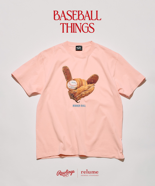 JOURNAL STANDARD relume(ジャーナルスタンダード レリューム)の「Rawlings / ローリングス 別注” XPG3” グローブアート プリントTシャツ(Tシャツ/カットソー・メンズ・ホワイト/ブラック/ライトブルー/ピンク・LARGE/MEDIUM)」の4枚目の写真