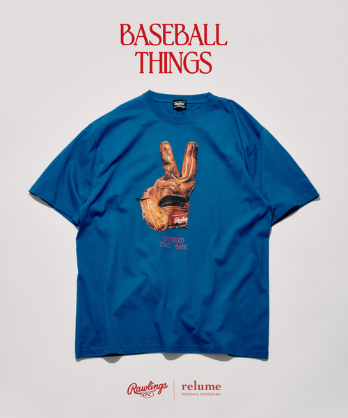 JOURNAL STANDARD relume(ジャーナルスタンダード レリューム)の「Rawlings / ローリングス 別注” XPG3” グローブアート プリントTシャツ(Tシャツ/カットソー・メンズ・ホワイト/ブラック/ライトブルー/ピンク・LARGE/MEDIUM)」の2枚目の写真