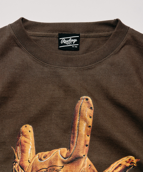 JOURNAL STANDARD relume(ジャーナルスタンダード レリューム)の「Rawlings / ローリングス 別注” XPG3” グローブアート プリントTシャツ(Tシャツ/カットソー・メンズ・ホワイト/ブラック/ライトブルー/ピンク・LARGE/MEDIUM)」の12枚目の写真
