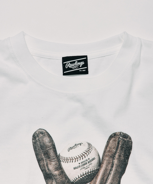 JOURNAL STANDARD relume(ジャーナルスタンダード レリューム)の「Rawlings / ローリングス 別注” XPG3” グローブアート プリントTシャツ(Tシャツ/カットソー・メンズ・ホワイト/ブラック/ライトブルー/ピンク・LARGE/MEDIUM)」の10枚目の写真