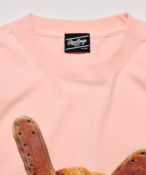 JOURNAL STANDARD relume(ジャーナルスタンダード レリューム)の「Rawlings / ローリングス 別注” XPG3” グローブアート プリントTシャツ(Tシャツ/カットソー・メンズ・ホワイト/ブラック/ライトブルー/ピンク・LARGE/MEDIUM)」の6枚目の写真