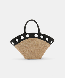 La TOTALITE | VIOLAd'ORO/ ヴィオラドーロ サークルカットレザー*アバカBAG(トートバッグ)