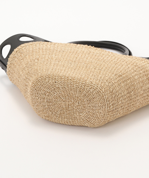 La TOTALITE（ラトータリテ）の「VIOLAd'ORO/ ヴィオラドーロ サークルカットレザー*アバカBAG（トートバッグ・レディース・アイボリー・FREE）」の8枚目の写真