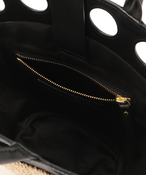 La TOTALITE（ラトータリテ）の「VIOLAd'ORO/ ヴィオラドーロ サークルカットレザー*アバカBAG（トートバッグ・レディース・アイボリー・FREE）」の5枚目の写真