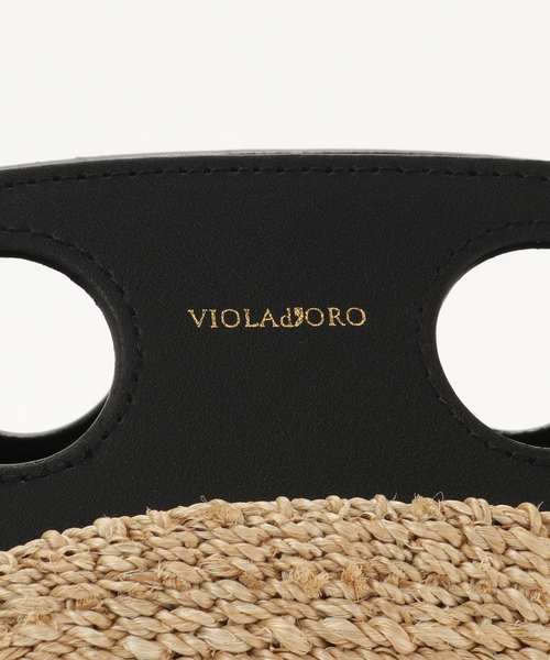 La TOTALITE（ラトータリテ）の「VIOLAd'ORO/ ヴィオラドーロ サークルカットレザー*アバカBAG（トートバッグ・レディース・アイボリー・FREE）」の3枚目の写真