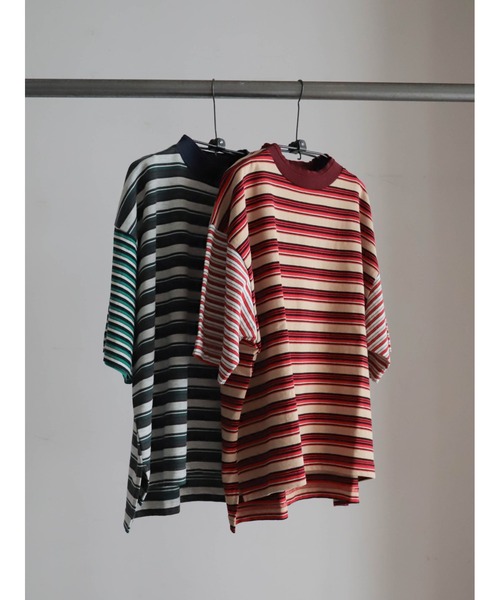 FIL DE FER(フィルデフェール)の「ピッチコンビボーダー モックネックP/O(Tシャツ/カットソー・レディース・グリーン/レッド・FREE)」の20枚目の写真