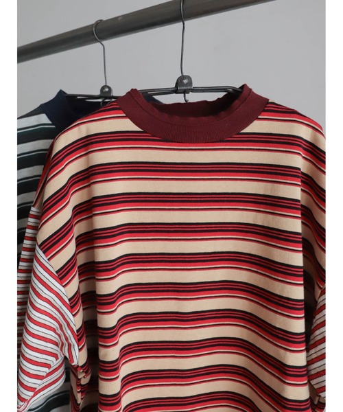 FIL DE FER(フィルデフェール)の「ピッチコンビボーダー モックネックP/O(Tシャツ/カットソー・レディース・グリーン/レッド・FREE)」の21枚目の写真