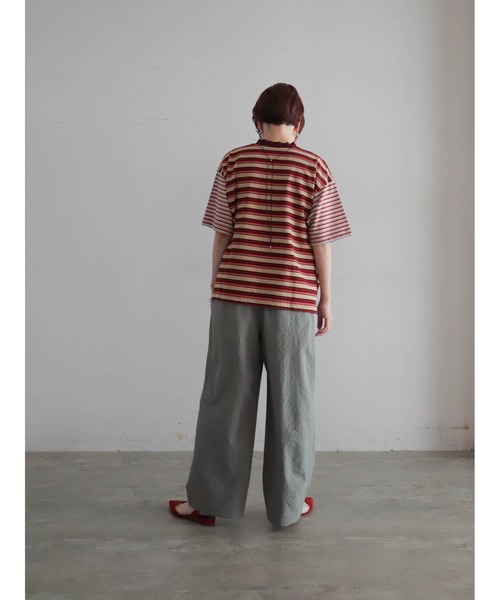 FIL DE FER(フィルデフェール)の「ピッチコンビボーダー モックネックP/O(Tシャツ/カットソー・レディース・グリーン/レッド・FREE)」の7枚目の写真